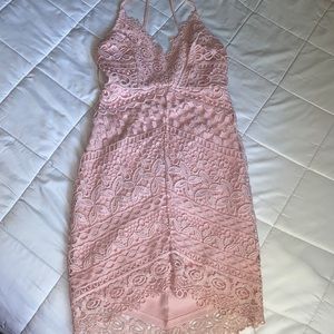Pink lace dress